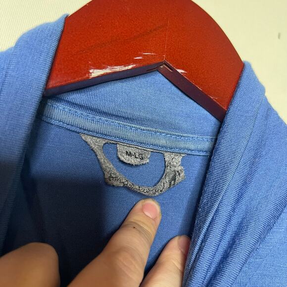 Smartwool men blue half zip merino wool top sz M/L - Picture 5 of 7